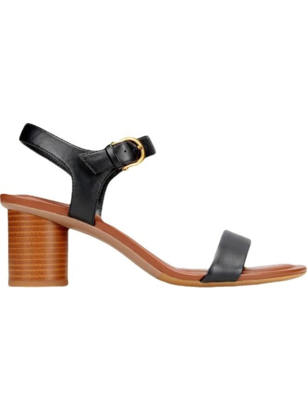 Giani Bernini Womens Hadleyy Stacked Heel Sandals Black 6.5 New $70